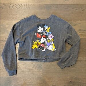 Disney girls gray sweatshirt sz XS retail $89 VGUC